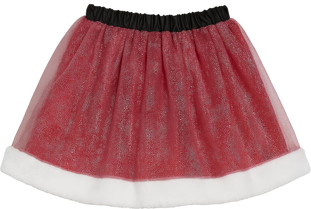 Rød julemor-tutu med glimmer til voksne, 40 cm