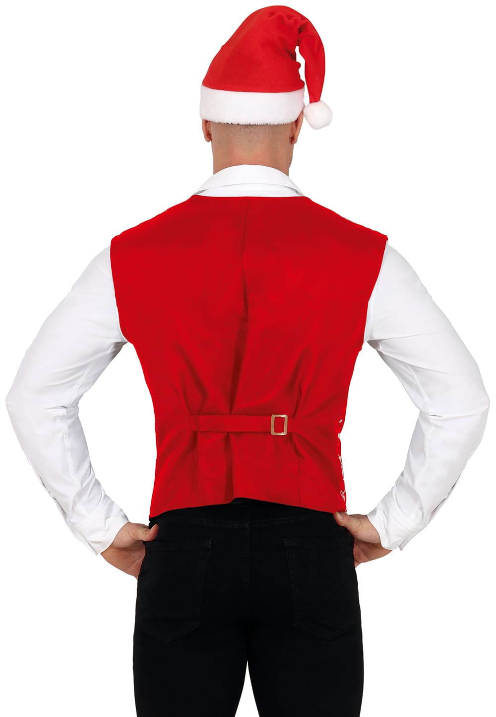 Julevest med slikstokke