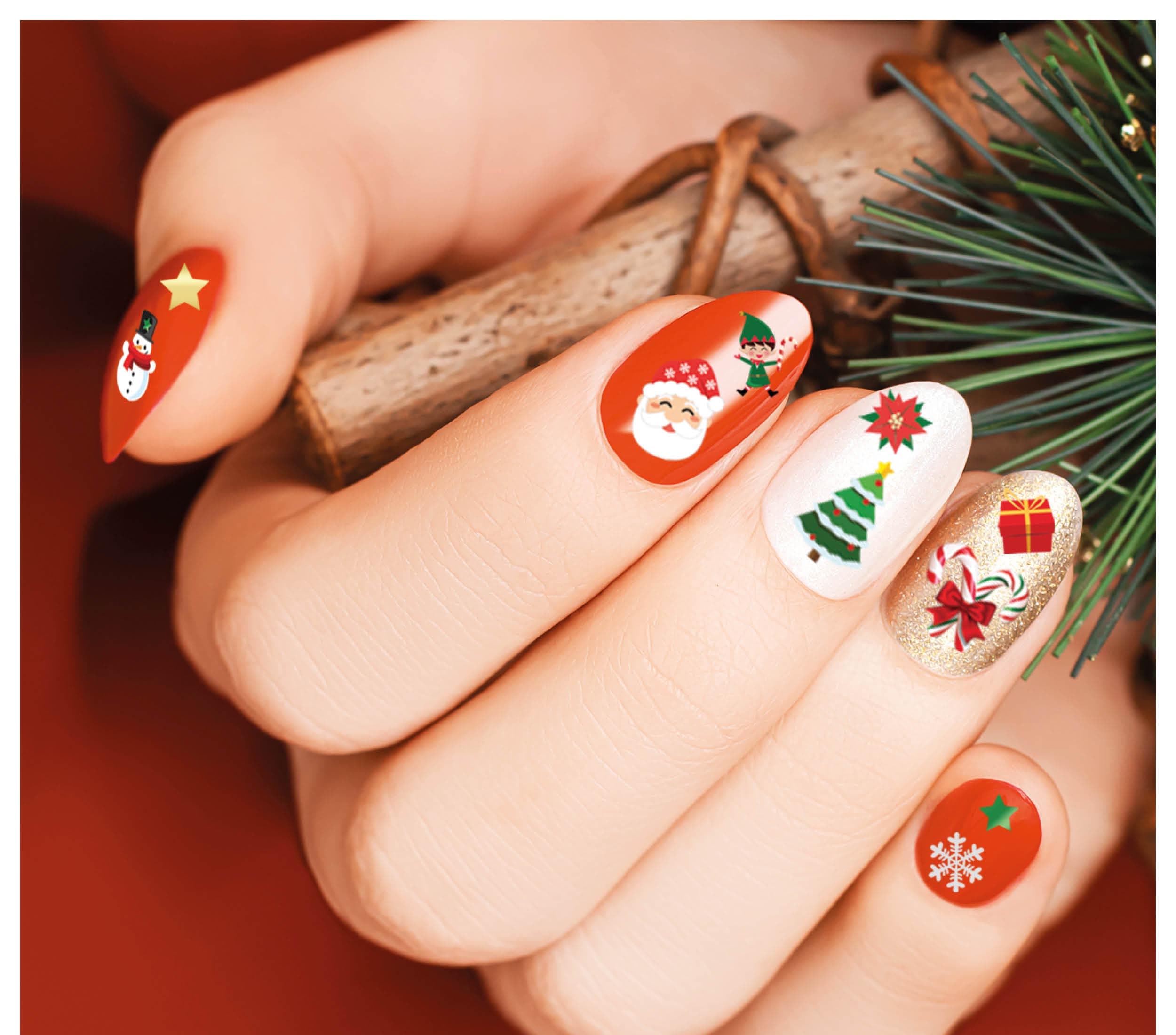 Neglestickers, jul, 10 × 7 cm, model 41284