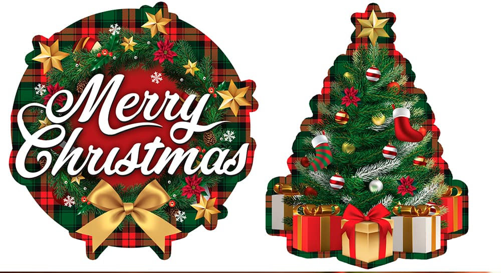 Guirlande "Merry Christmas" 300 cm, 16 × 16 cm
