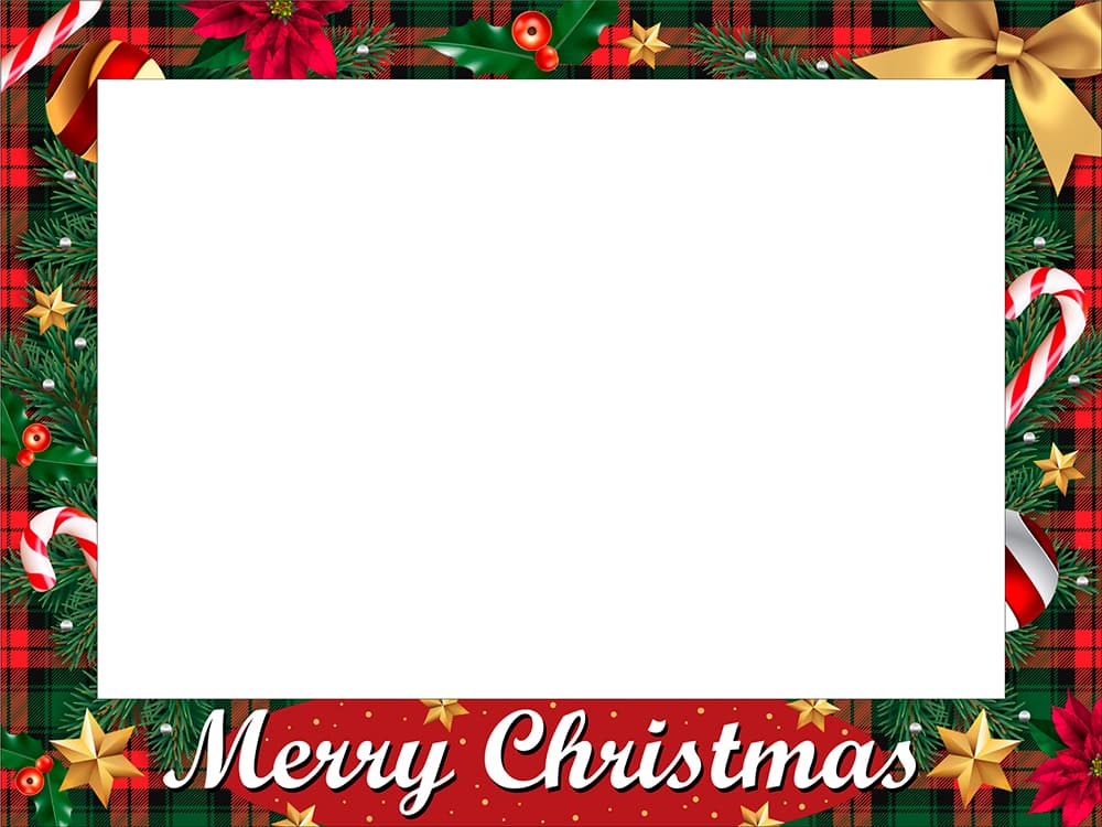 Photobooth-ramme "Merry Christmas", rød, 80 × 60 cm