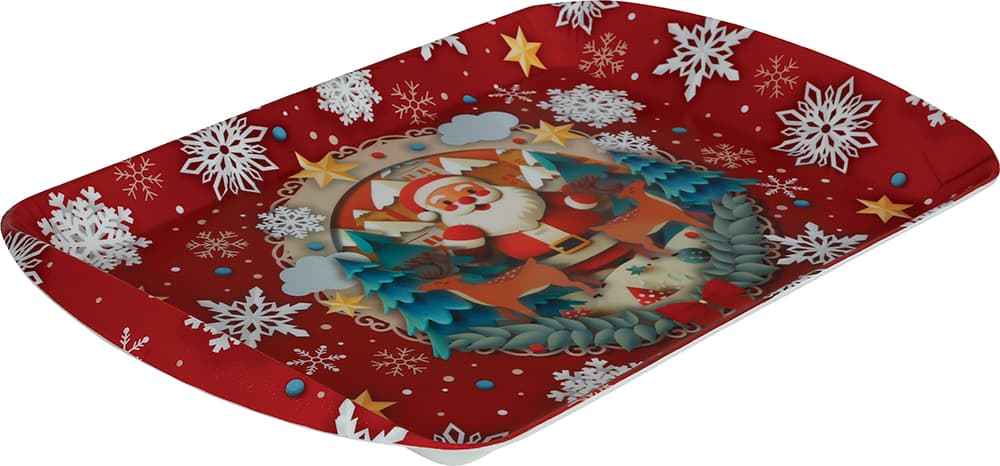 Bakke med julemand 39 × 24 cm, PVC