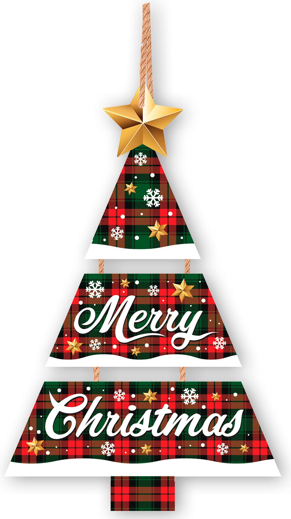 Juleskilt "Merry Christmas", 32 × 21 cm