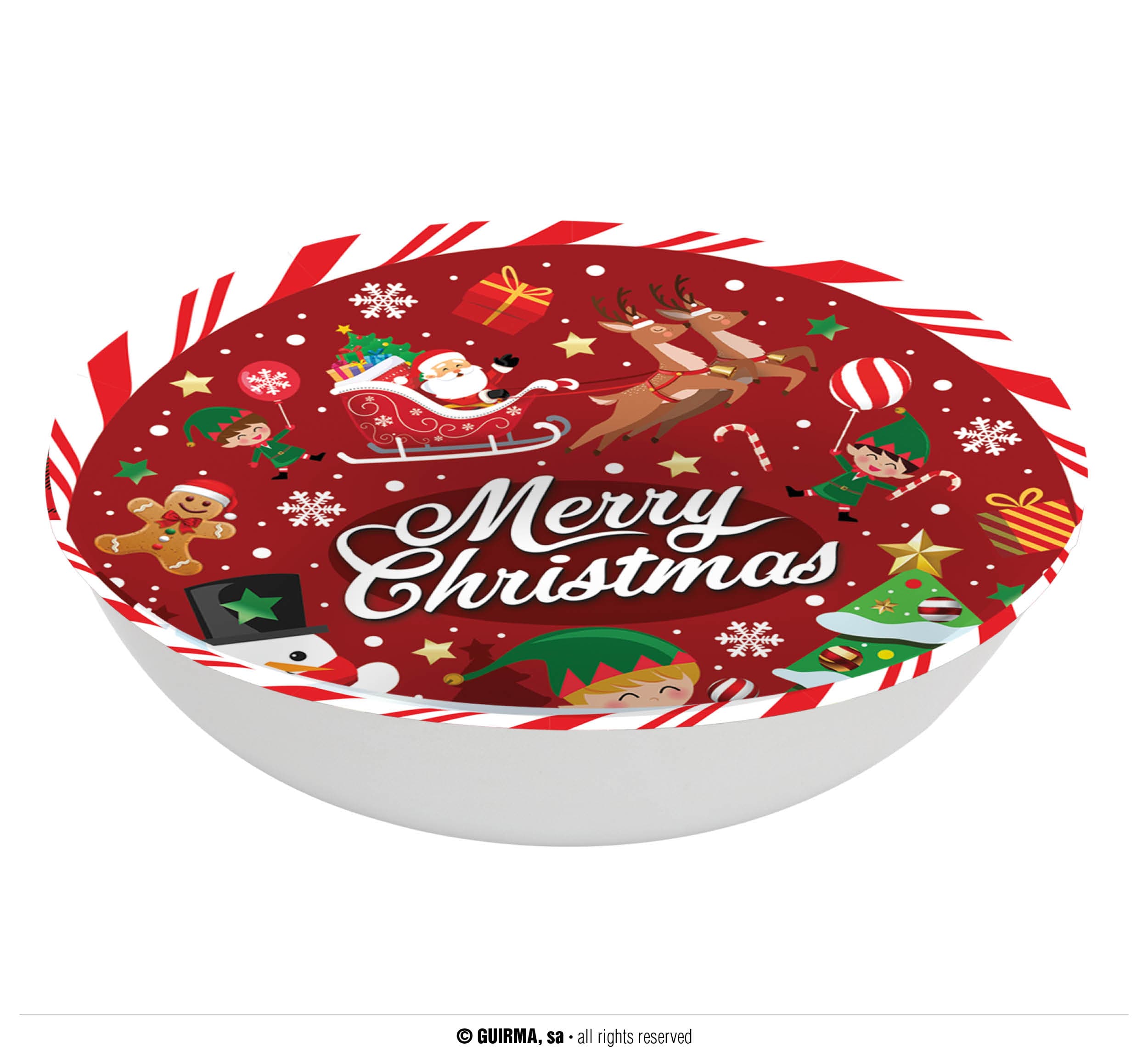 Juleskål "Merry Christmas", 32 cm, PVC