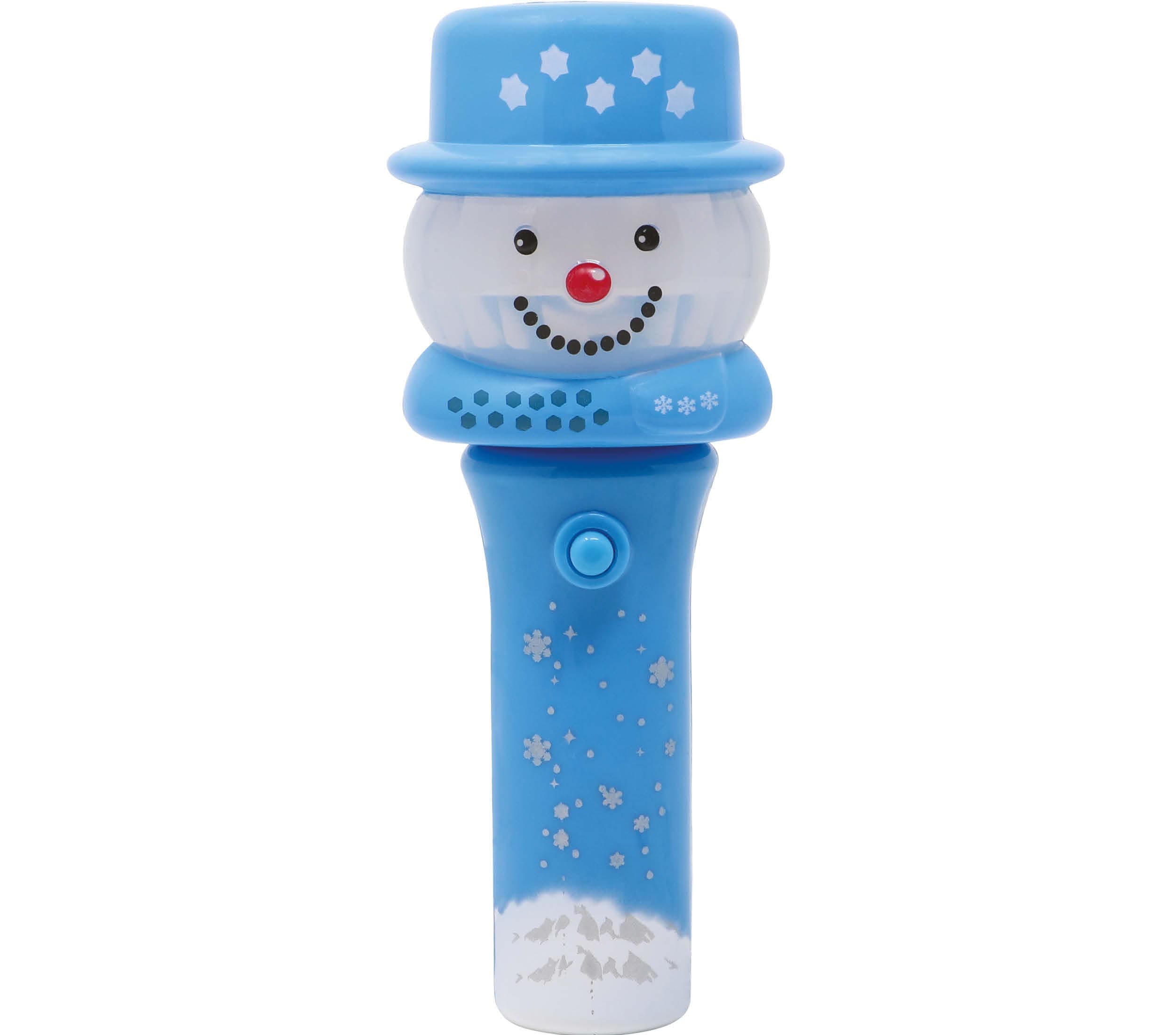 Tryllestav med snemand og lys, 13 cm