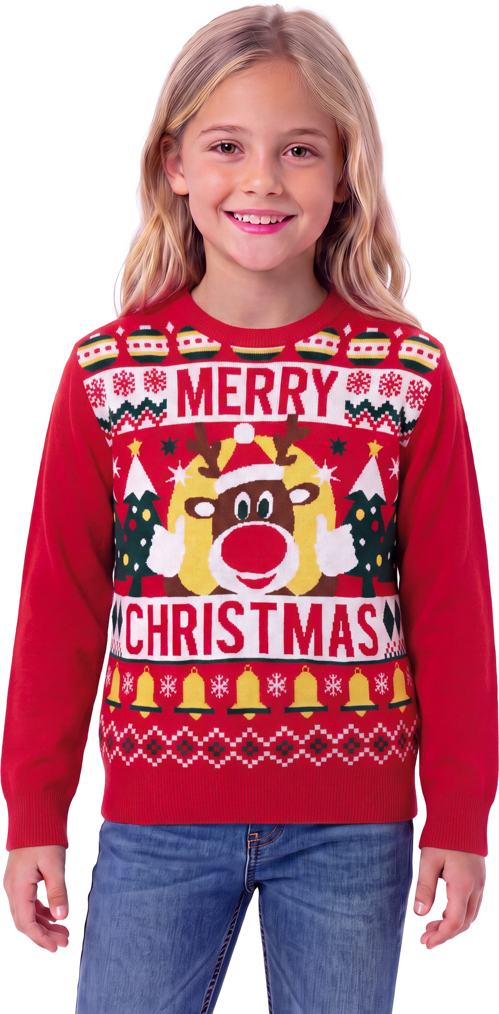Julesweater "Merry Xmas" til børn