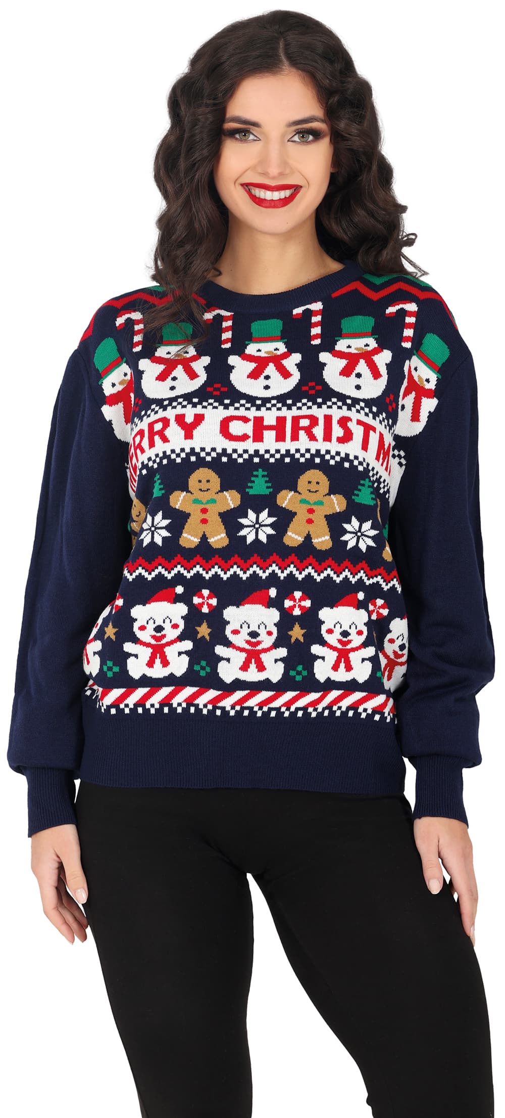 Julesweater med snemand til damer