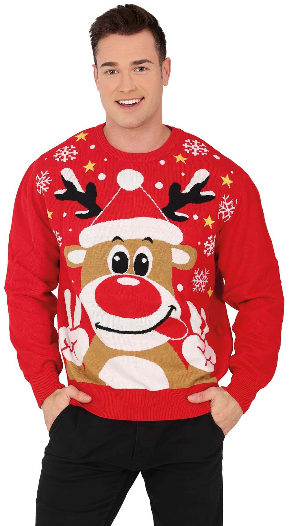 Julesweater med rensdyr til herrer