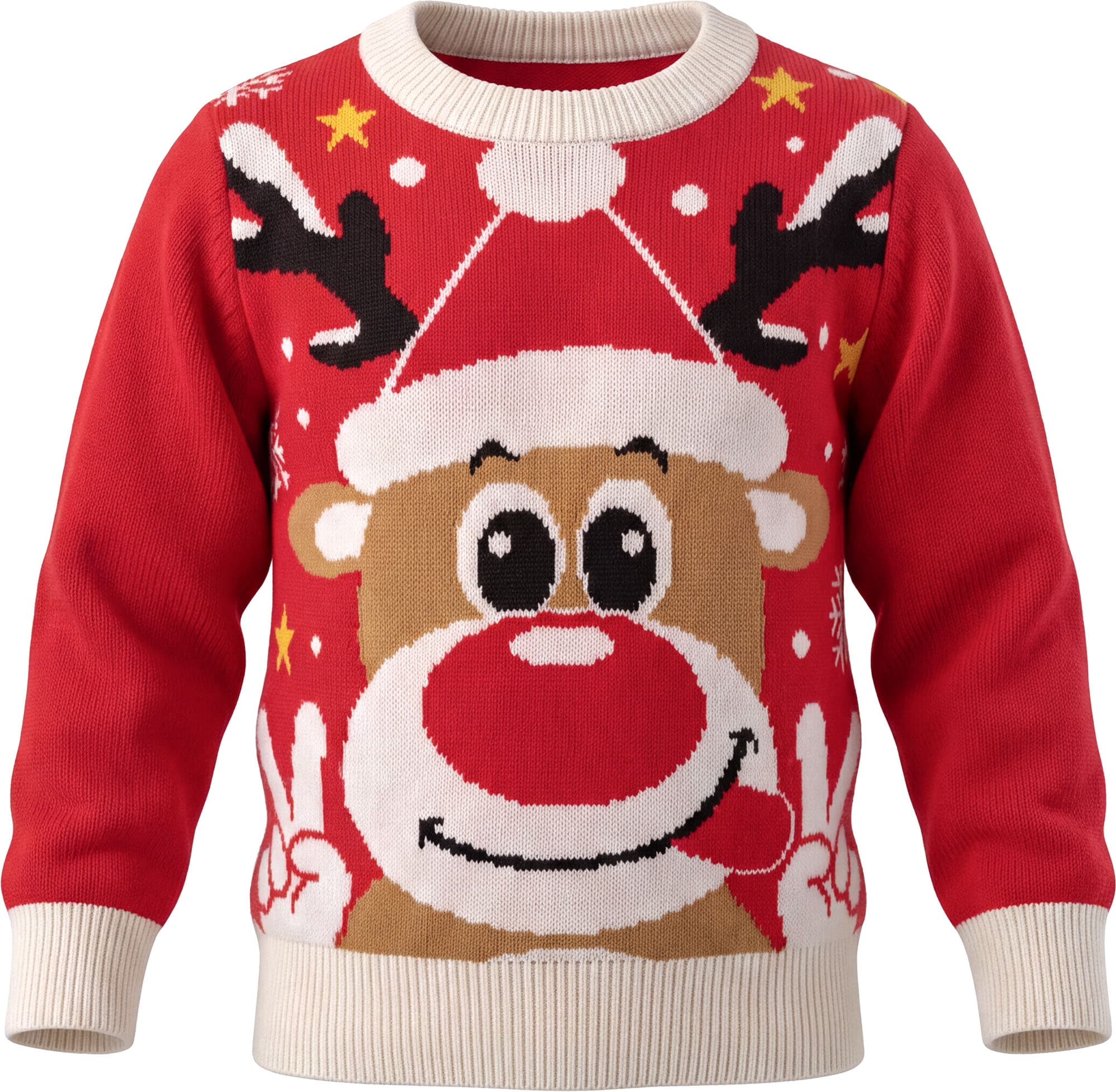Uldsweater med rensdyr til baby