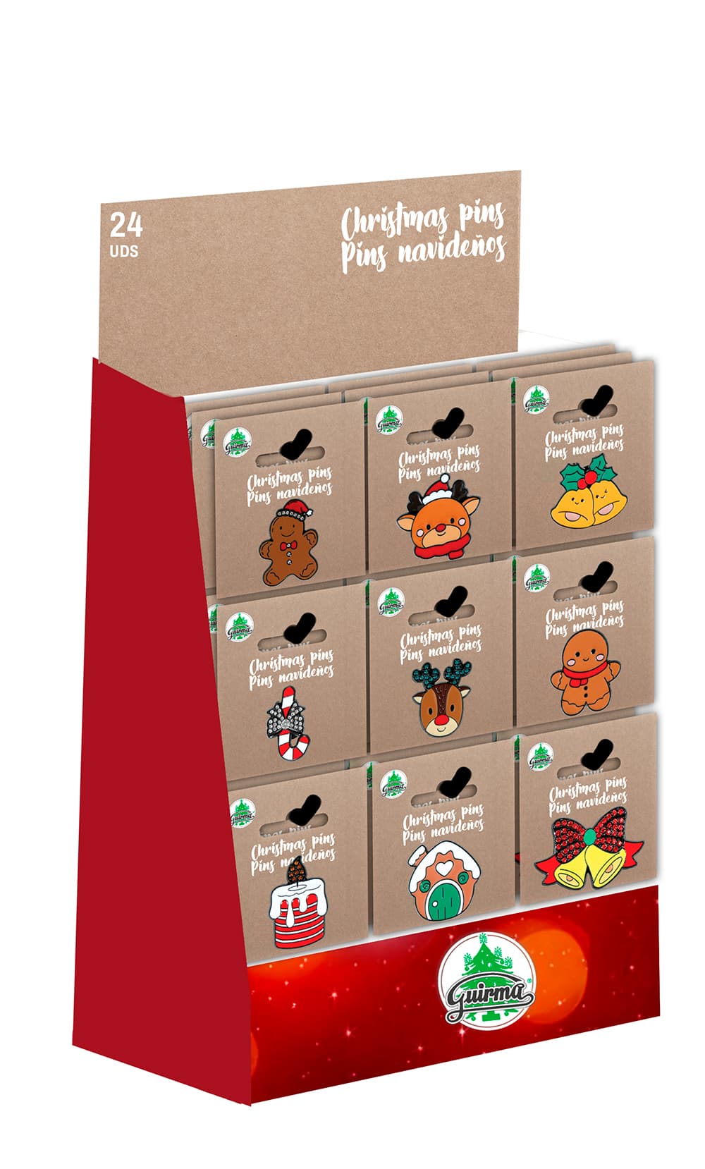 Assorteret jule-pin, 3 cm