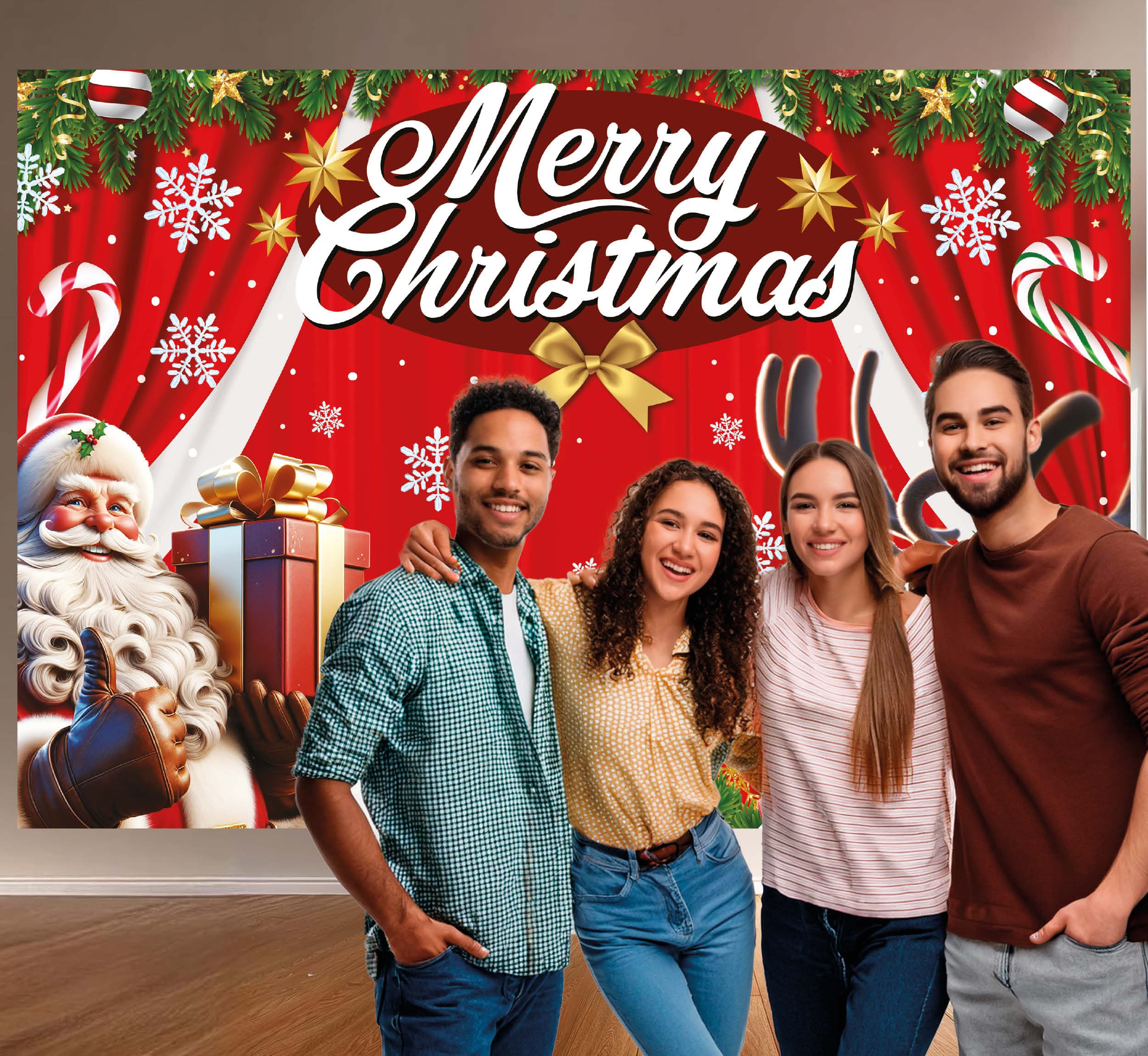 Fotovæg "Merry Xmas" 220 × 150 cm