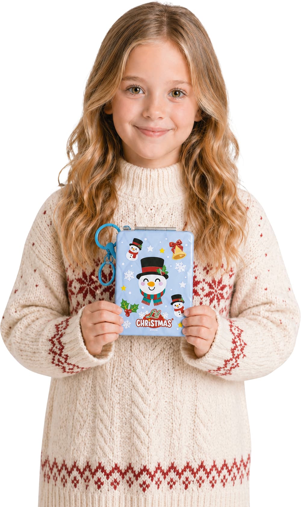 Lil Xmas nøglering med spejl, assorterede motiver