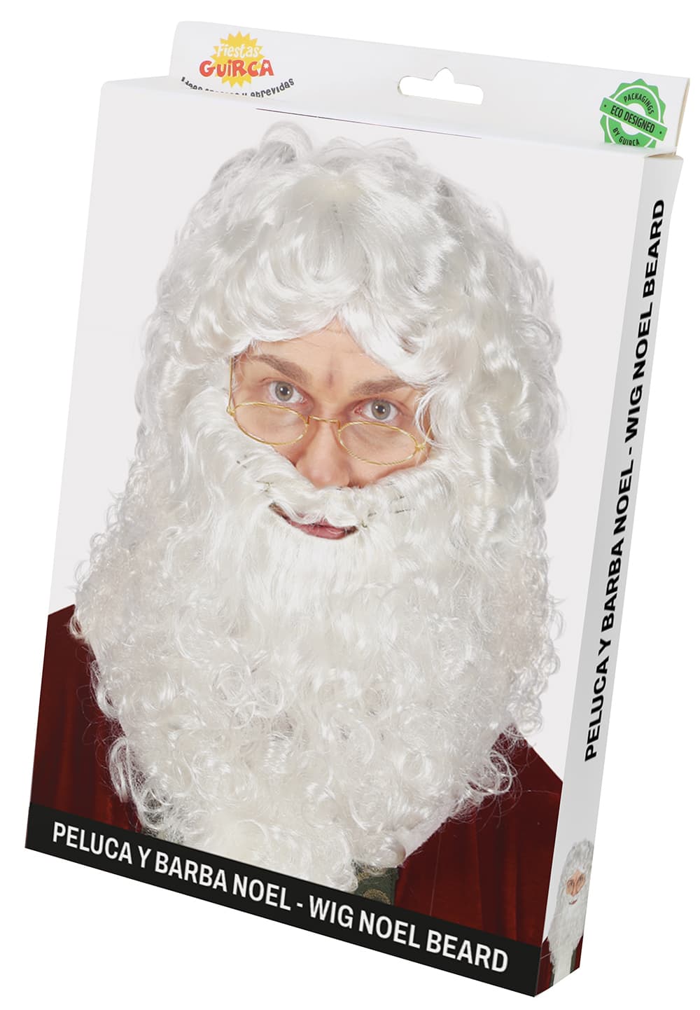 Paryk med julemandsskæg (i æske)