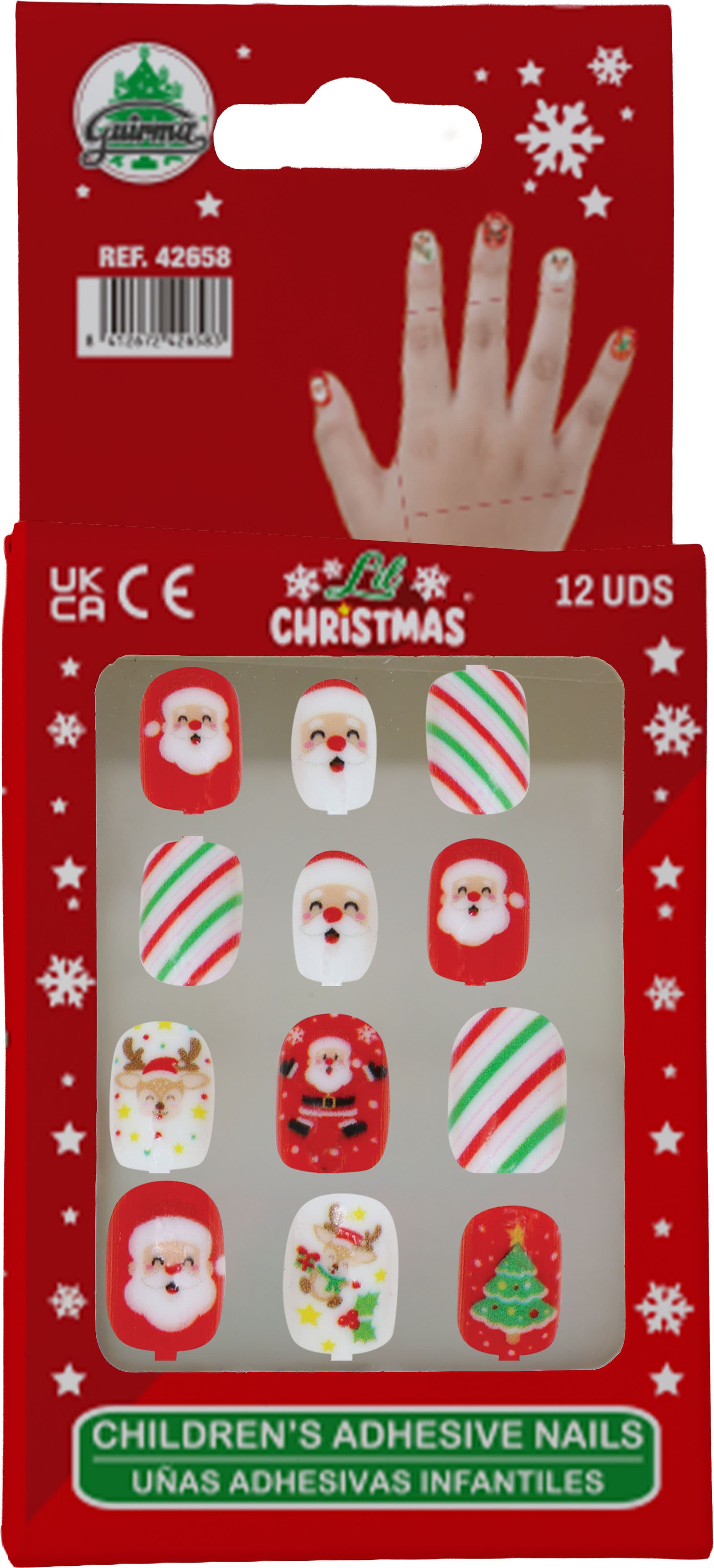 12 selvklæbende julemandsnegle