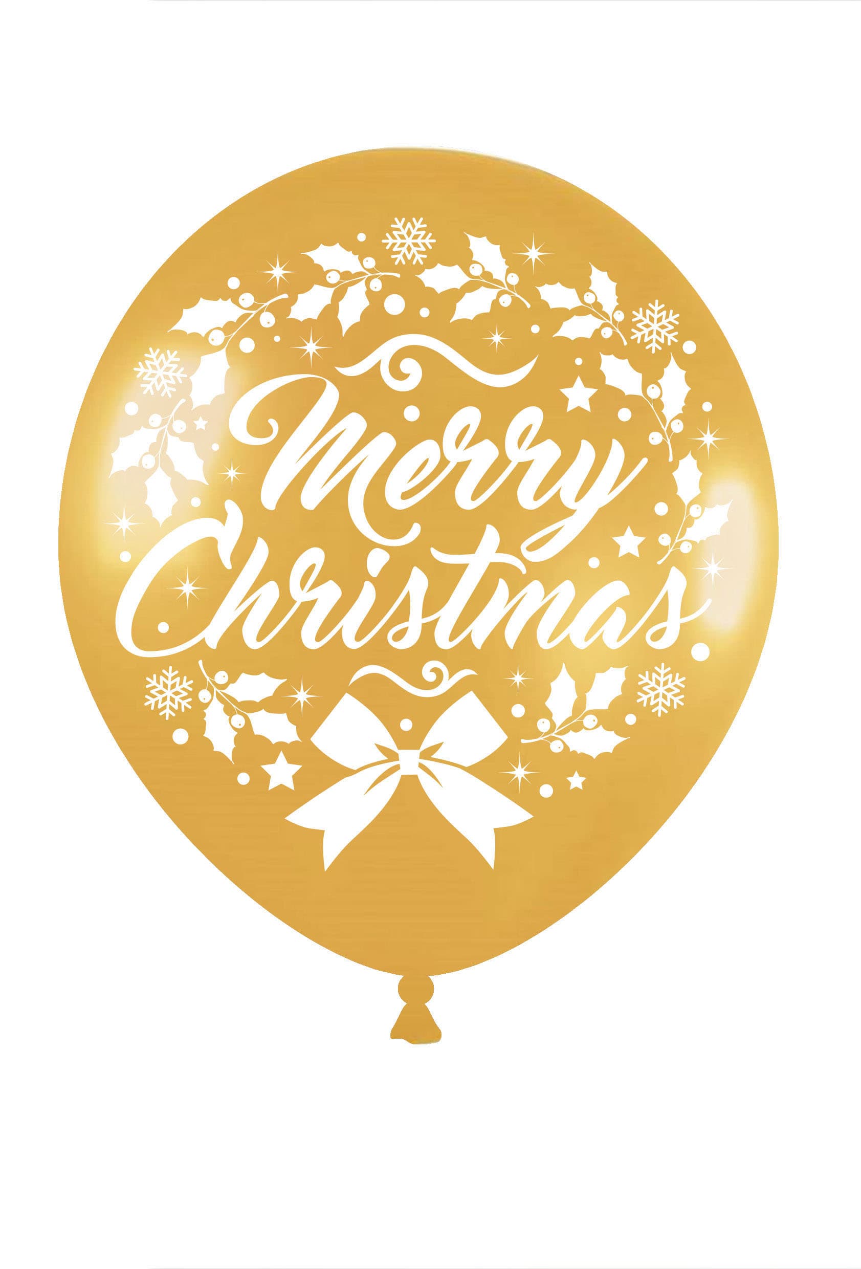 Pose med 10 balloner "Merry Christmas", latex