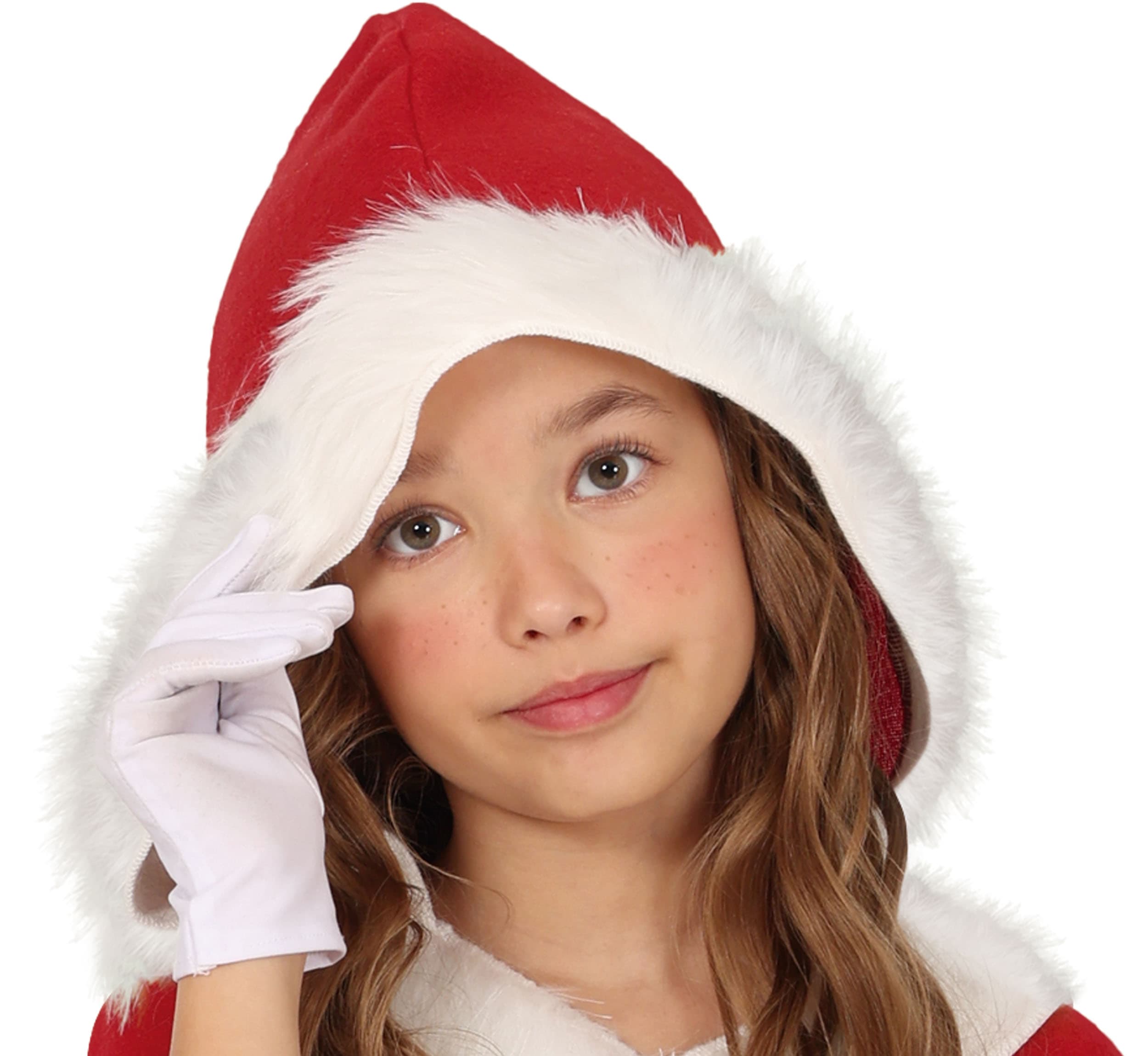 Julepige med hætte – kostume til piger, model 44197