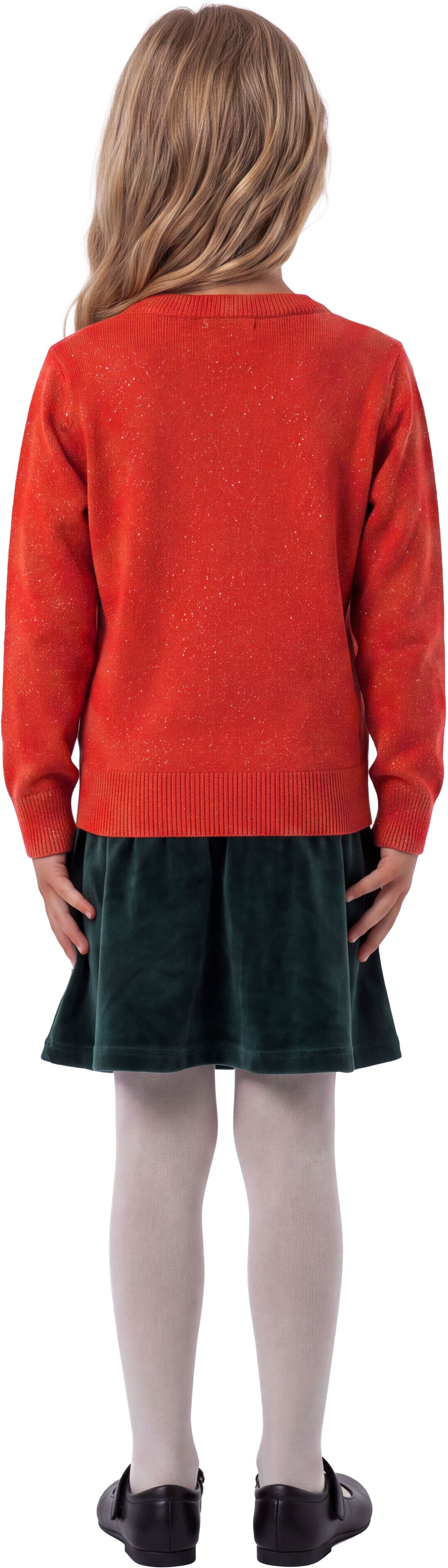 Sweater med snemand i glitter til børn