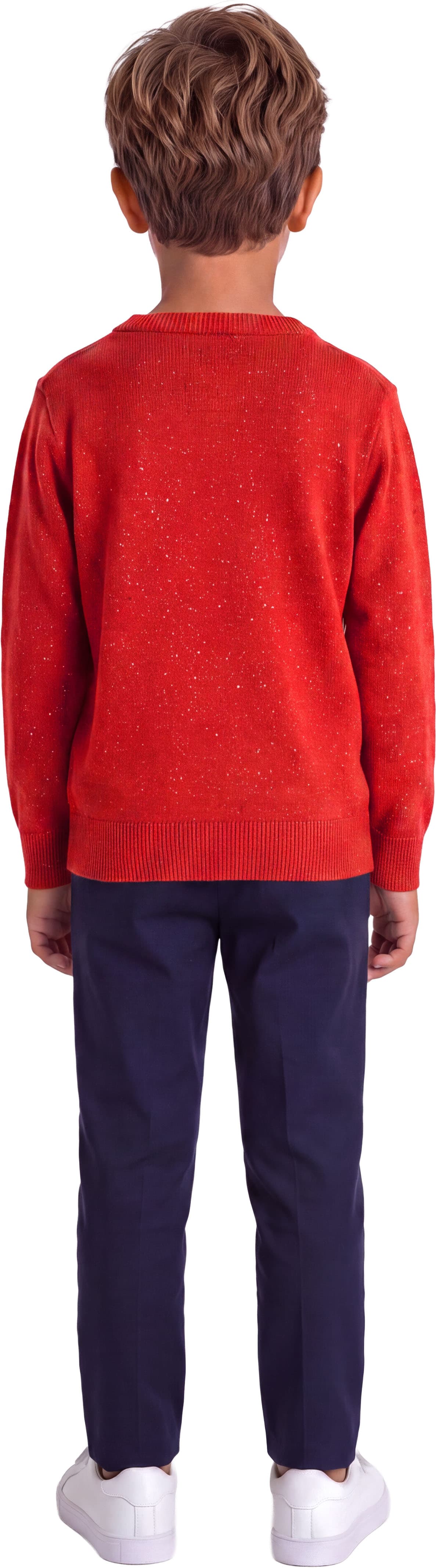 Sweater med snemand i glitter til børn