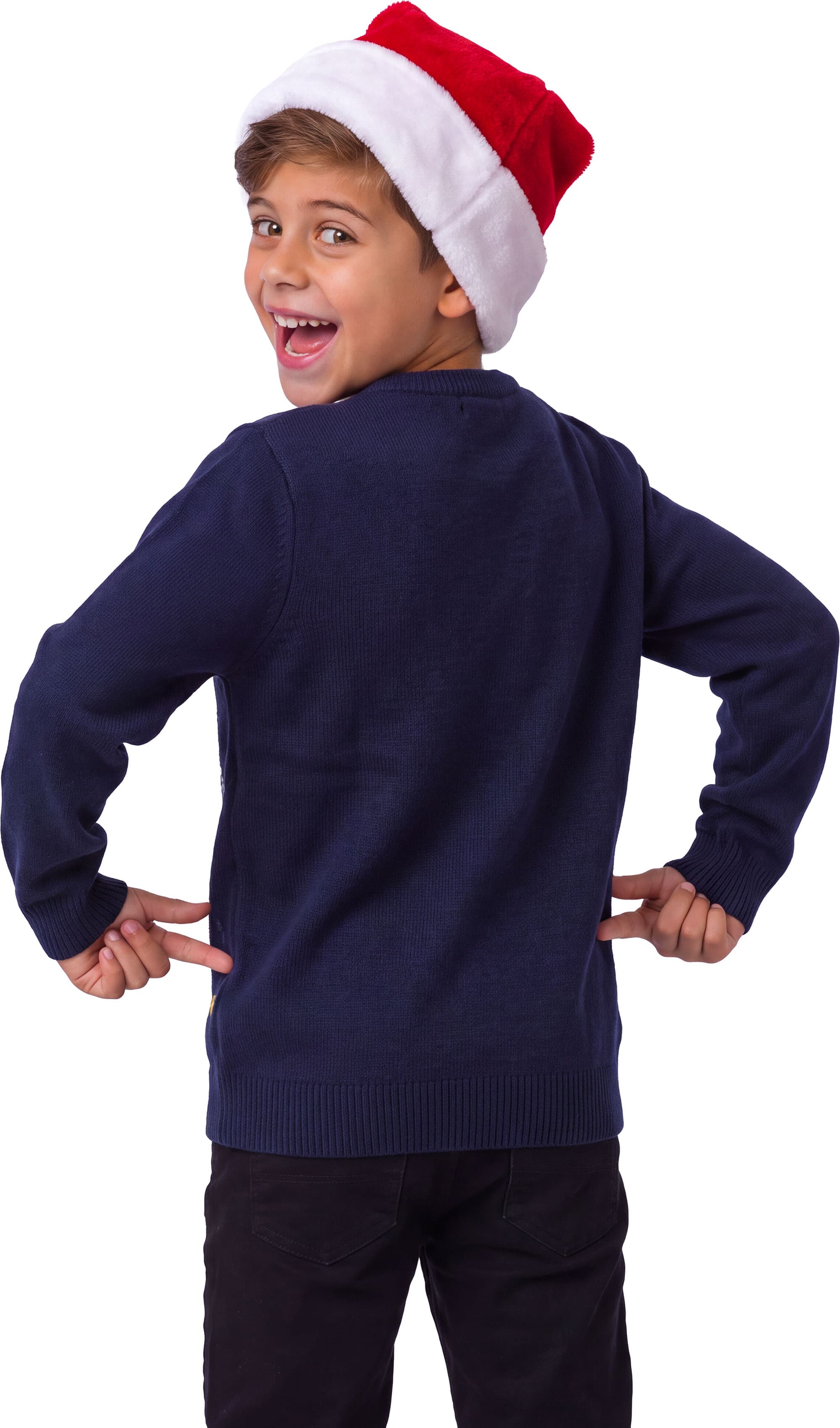 Julesweater med sej julemand til børn