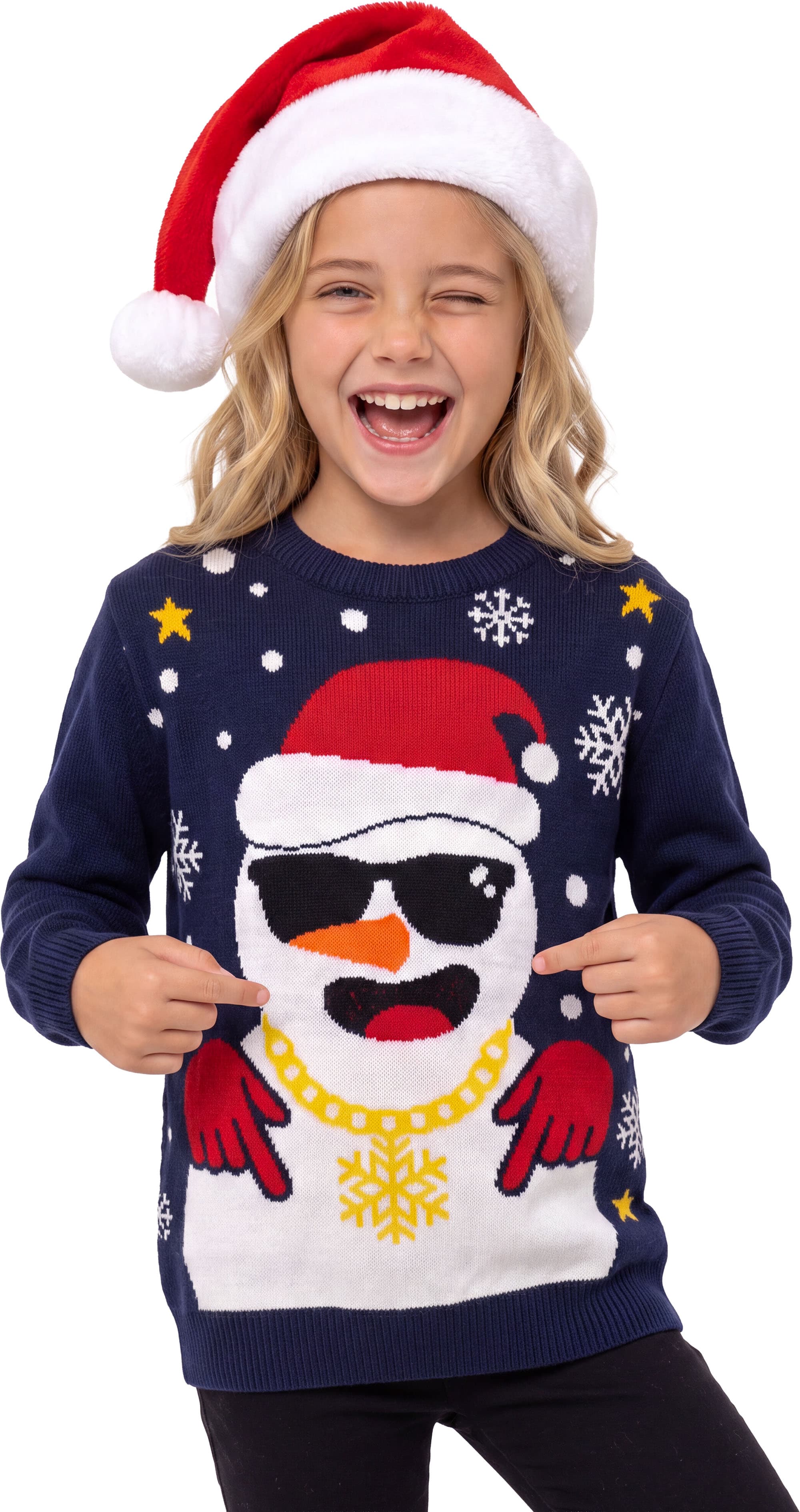 Julesweater med sej julemand til børn