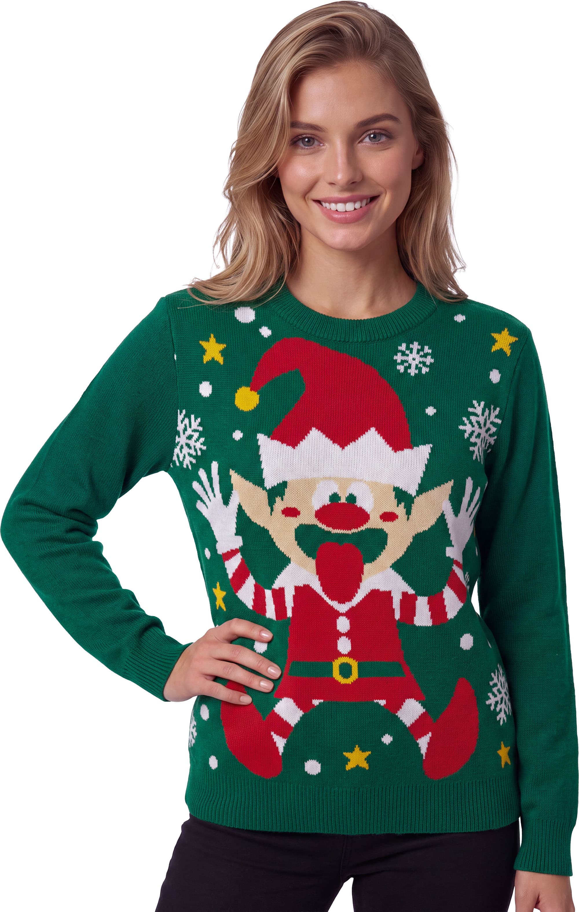 Julesweater med nisse til damer, model 47102