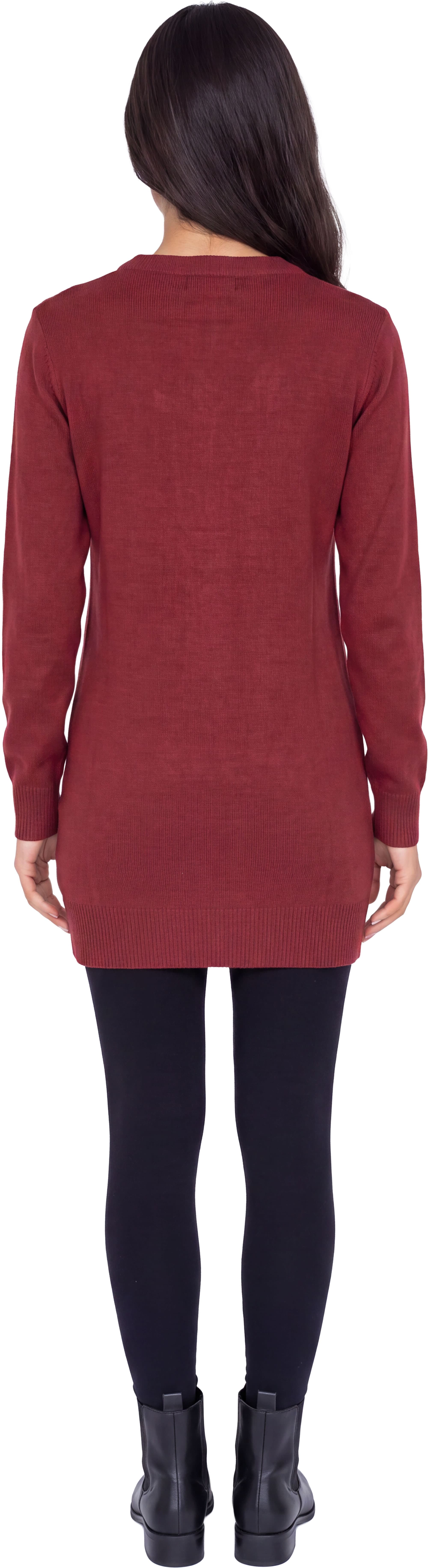 Lang rensdyrsweater til damer