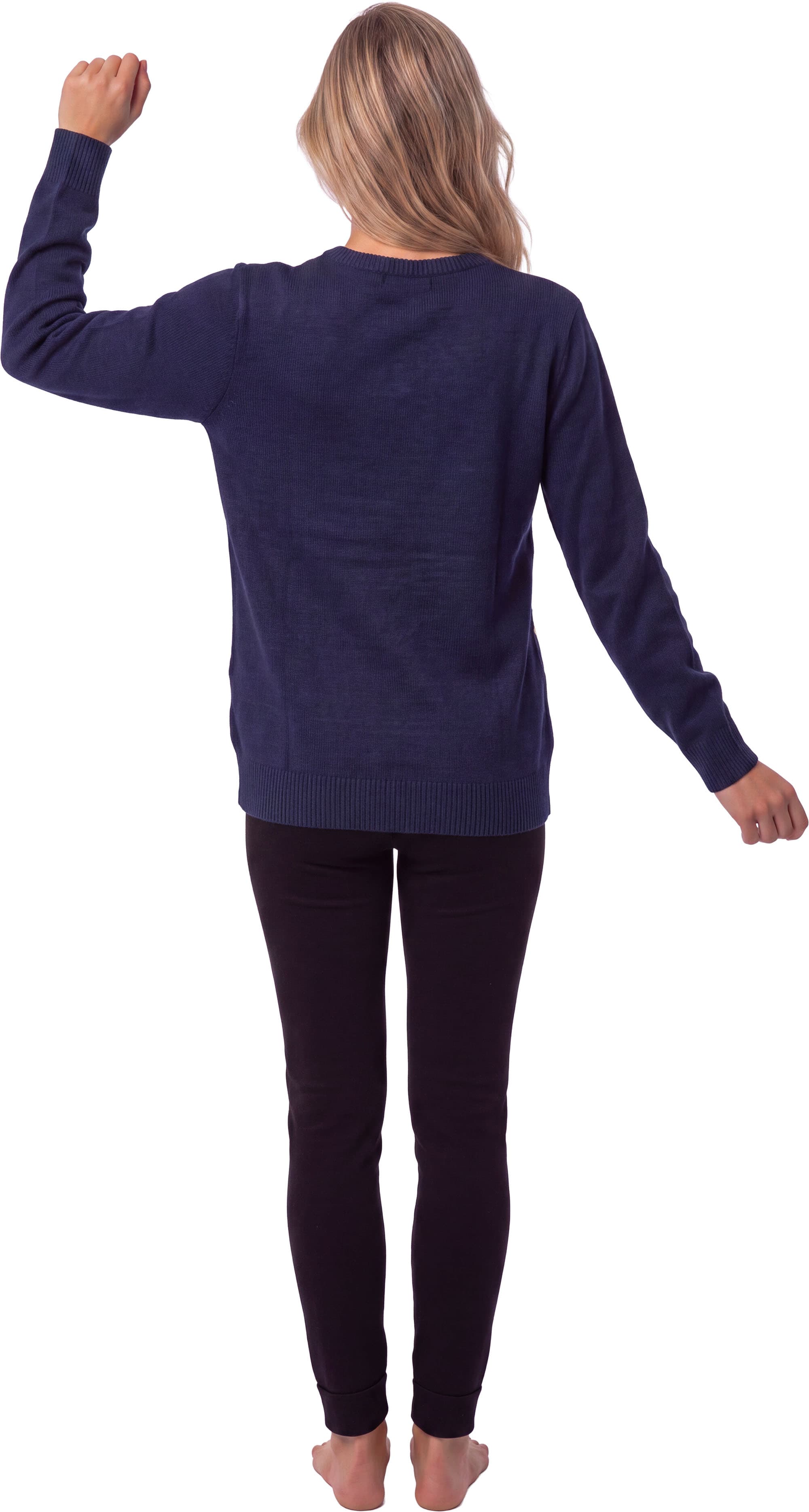 Sweater med sej julemand og 12 LED-lys til damer