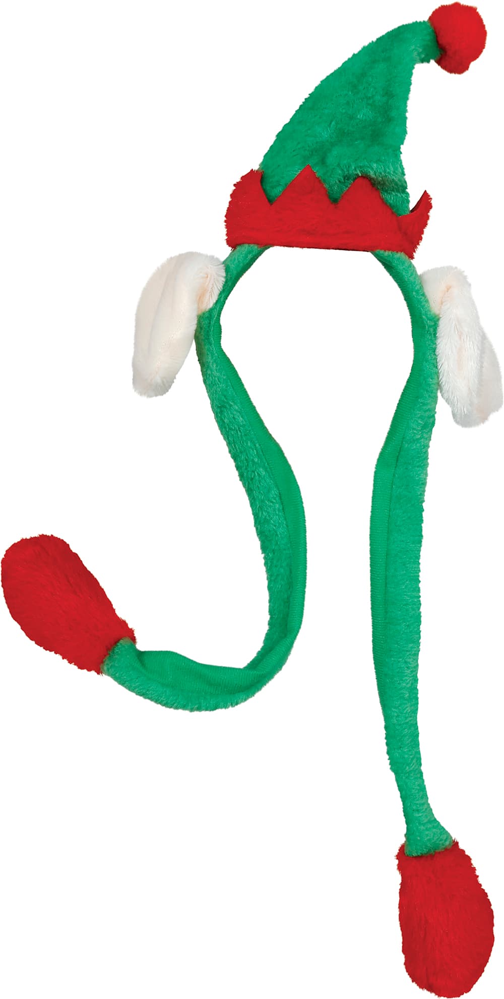 Hårbøjle med mini-nissehue med bevægelse, 66 cm