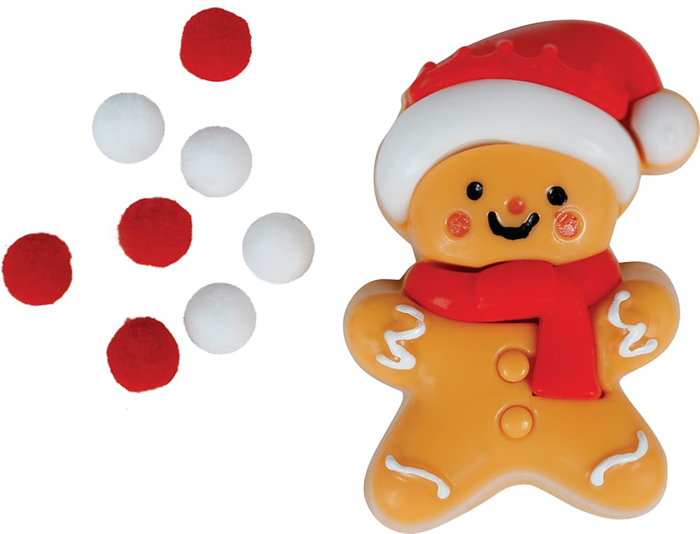 Assorteret julefigur i gummi, 9 × 8 cm
