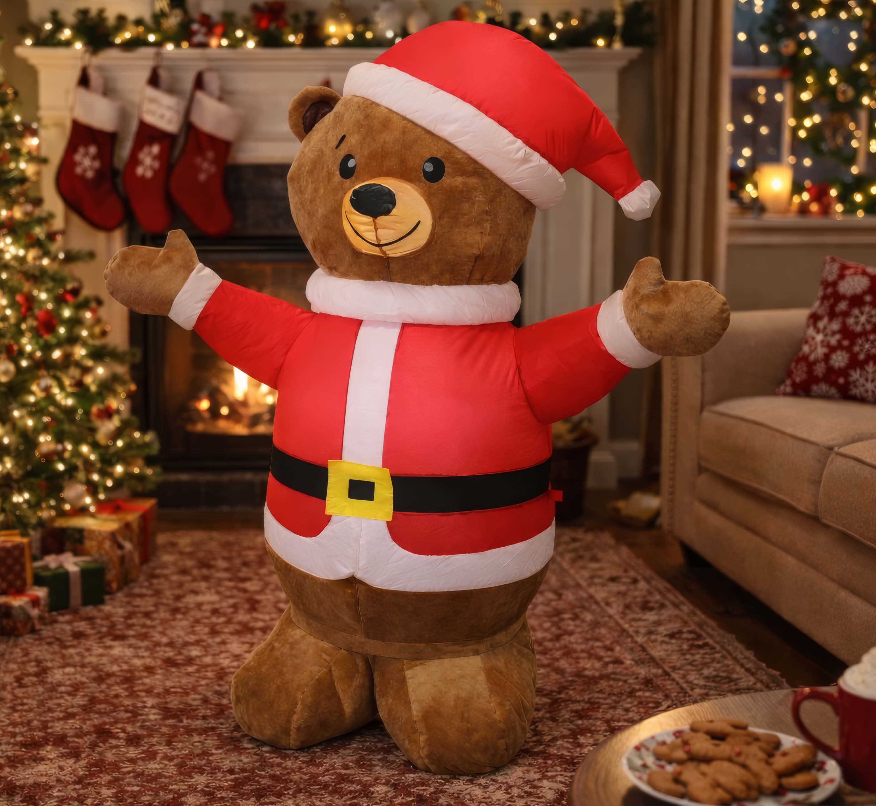 Oppustelig bamse 120 cm