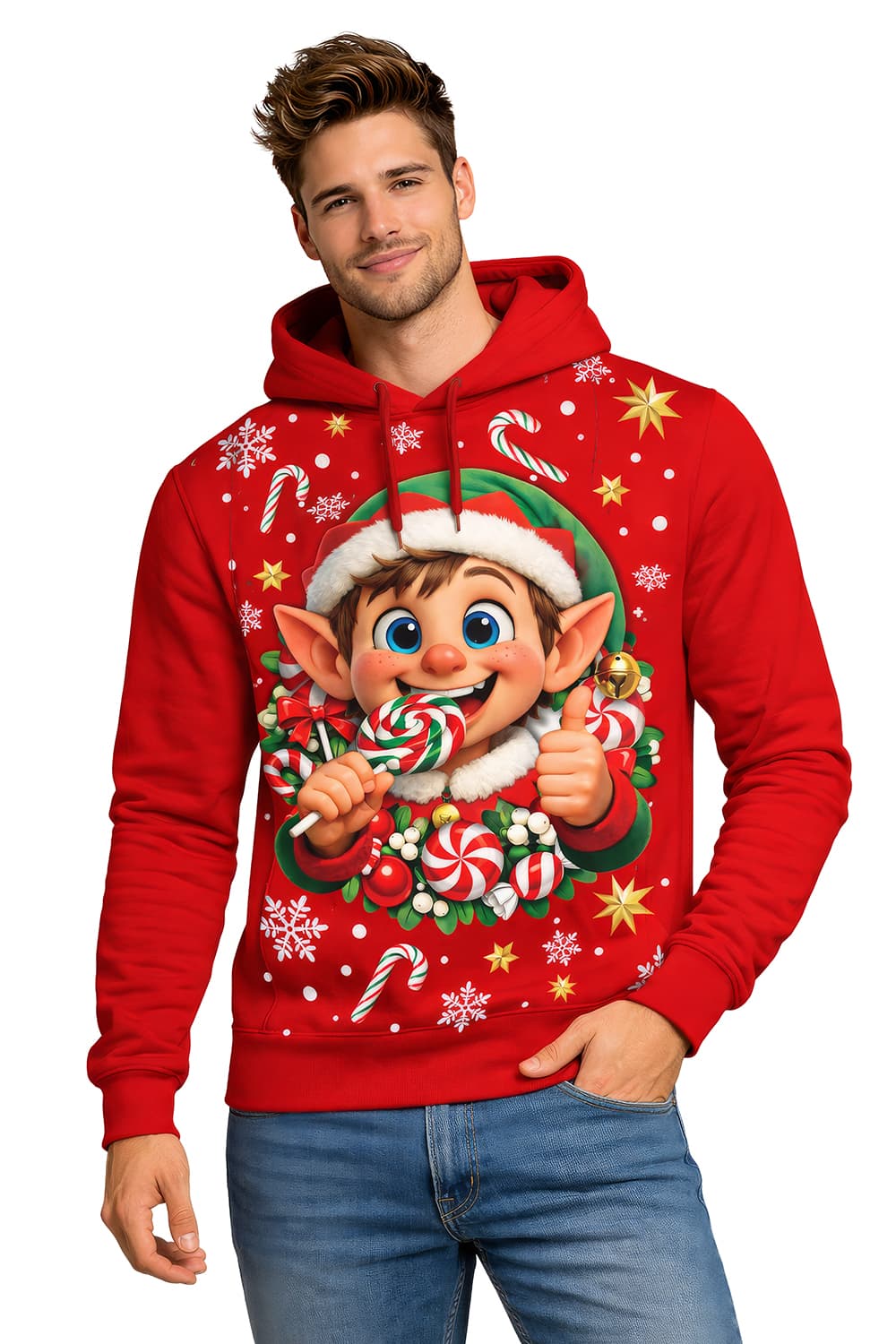 Nisse-sweatshirt til herrer