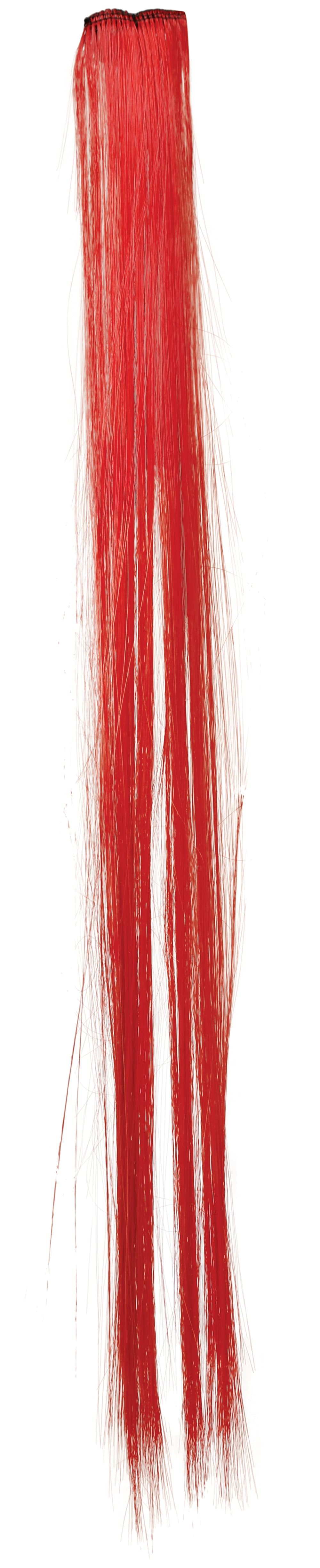 3 hår-extensions, 50 cm, rød