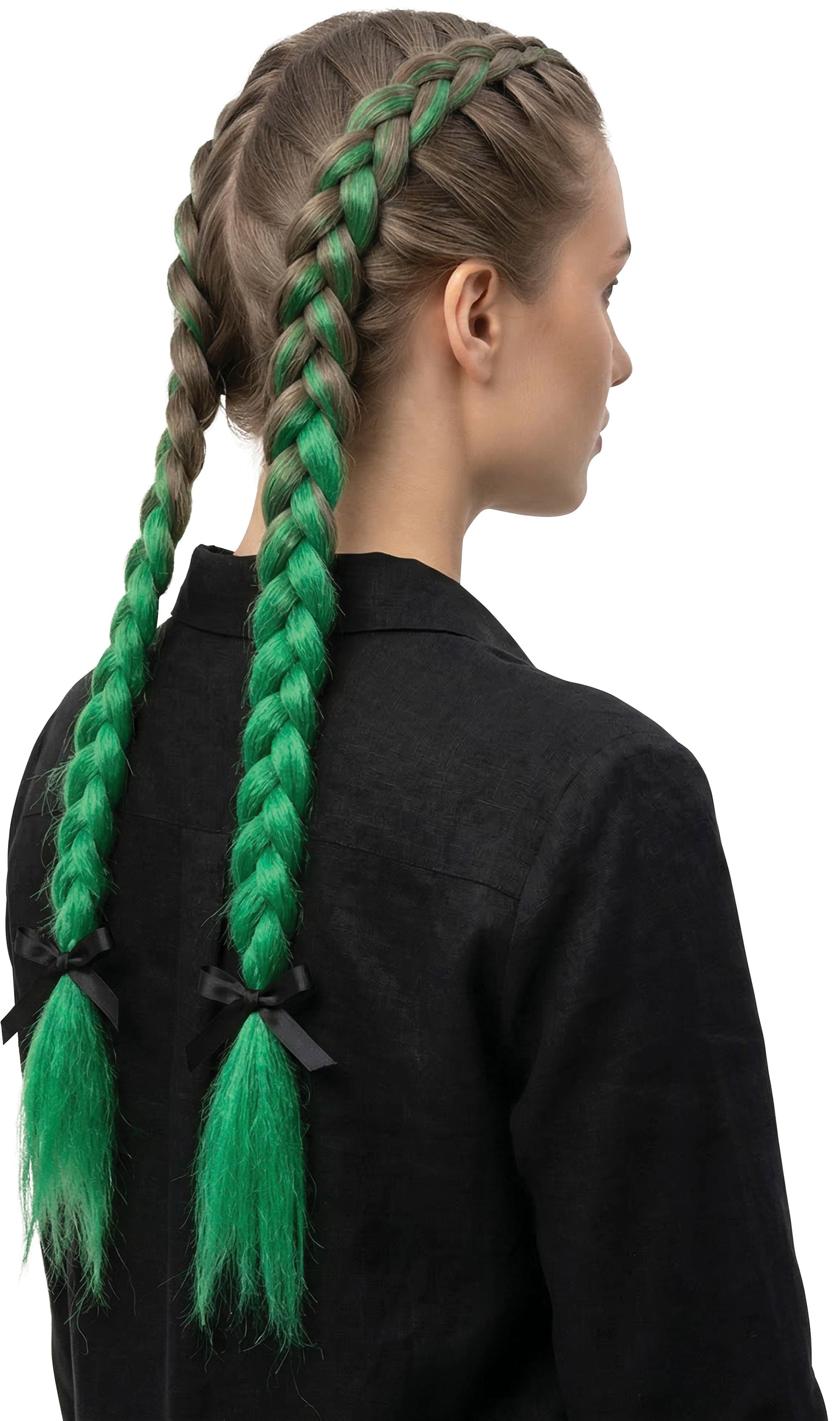 Hårlok, grøn, 60 cm