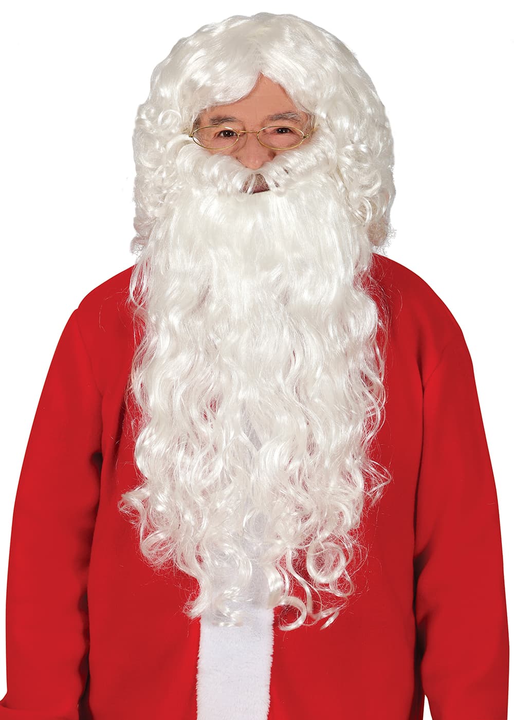 Ekstra julemandsparyk og -skæg (i æske)