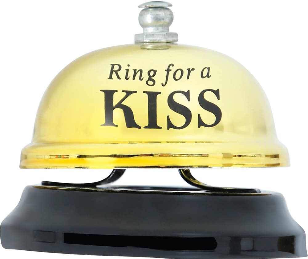 Metallisk bordklokke "Kiss" 7 × 7 cm