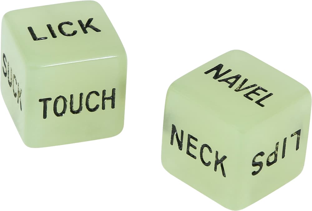 Erotisk terningspil med 2 terninger, 2 cm, til voksne