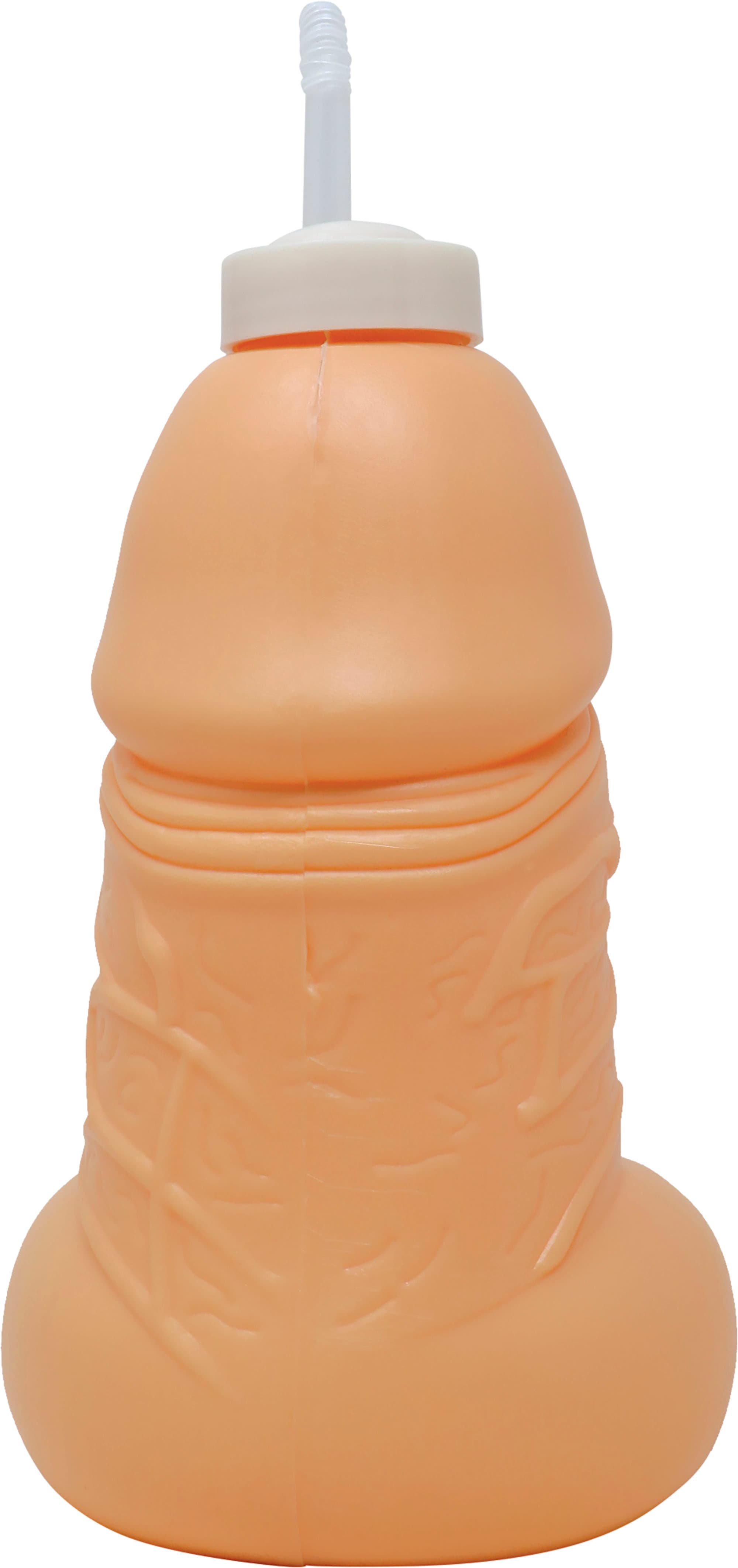 Penisflaske med sugerør, PVC, 15 cm