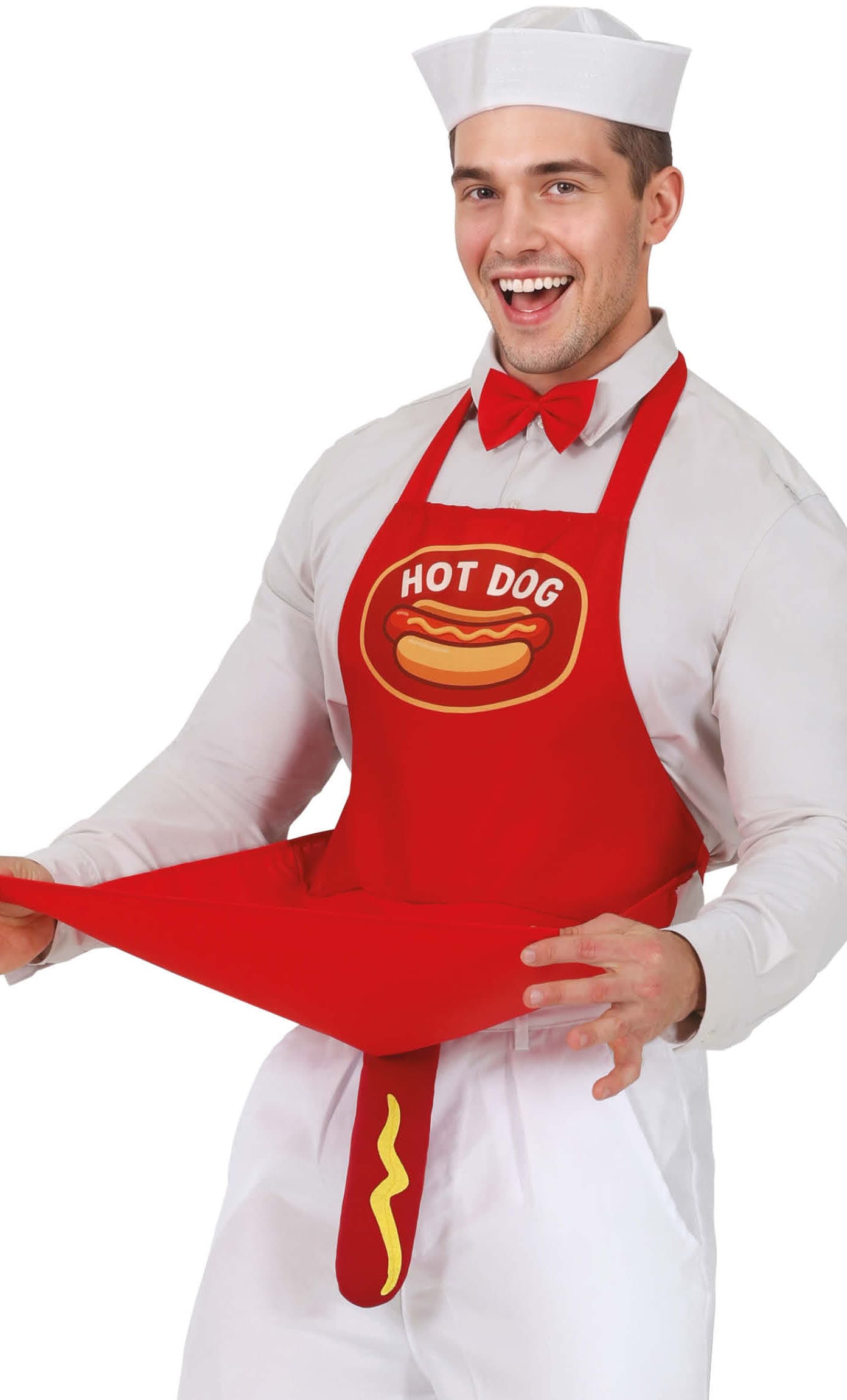 Hotdog-forklæde med overraskelse