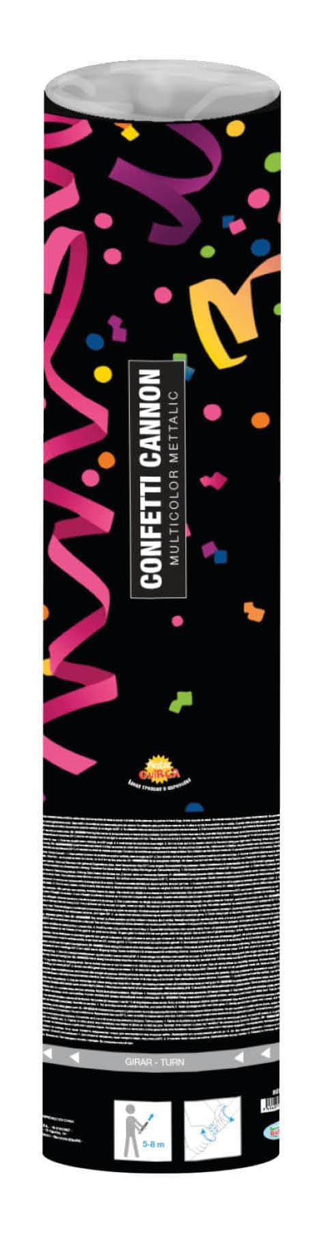 Konfettikanon med trykluft, 80 cm
