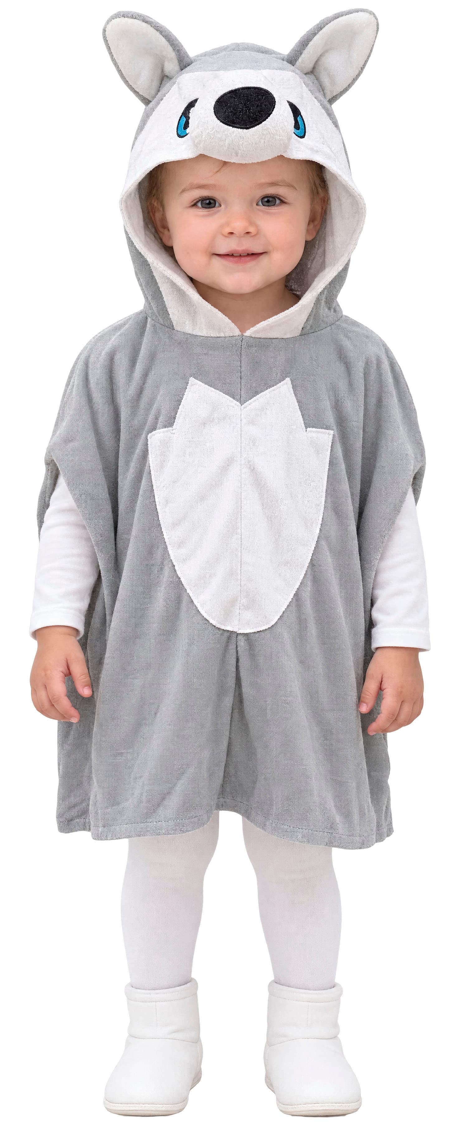 Ulveponcho – kostume til baby