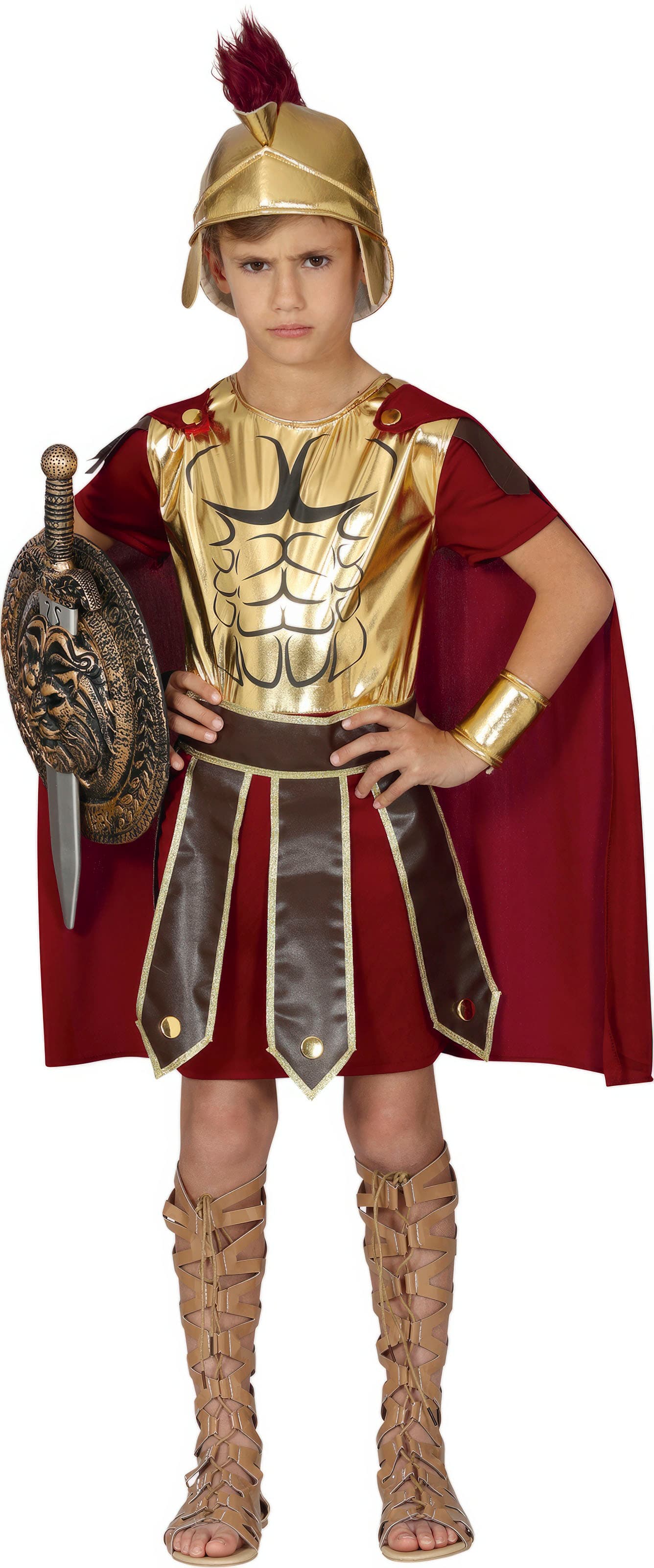 Centurion – kostume til drenge, brun og guld
