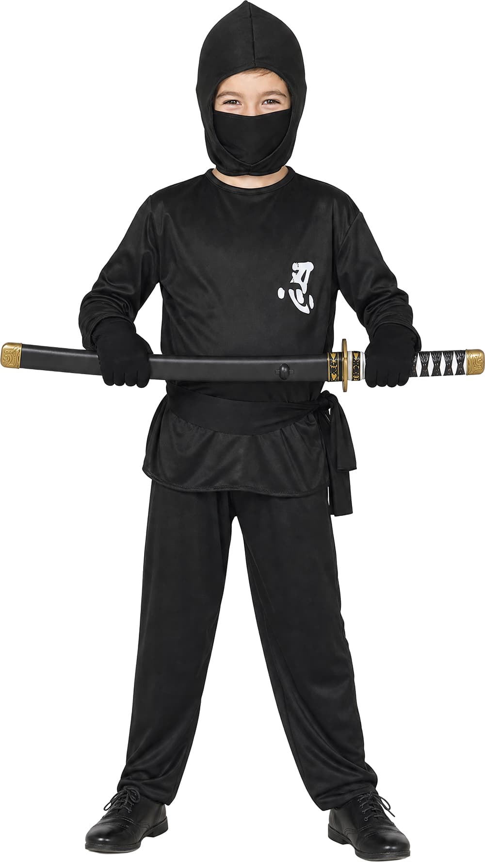 Ninja – kostume til børn, sort