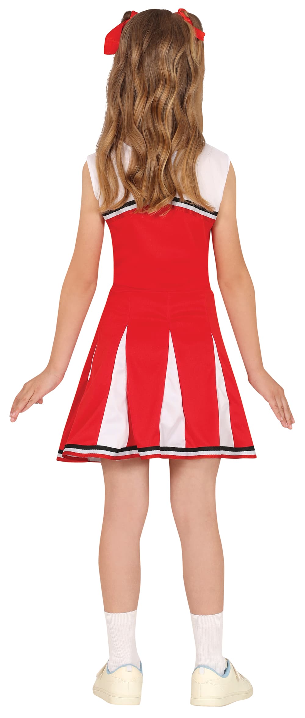 Cheerleader – kostume til piger, rød og hvid