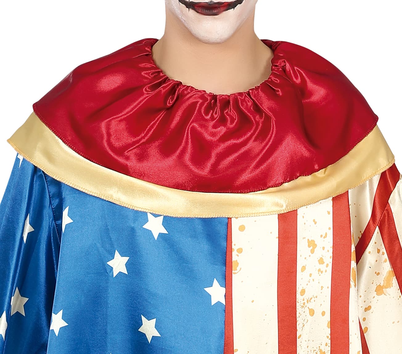 Patriotisk klovn – kostume til børn og voksne, model 77582