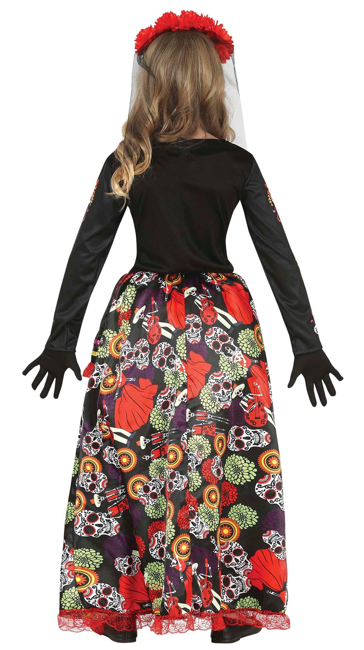 Catrina – kostume til piger, sort og flerfarvet, model 77686