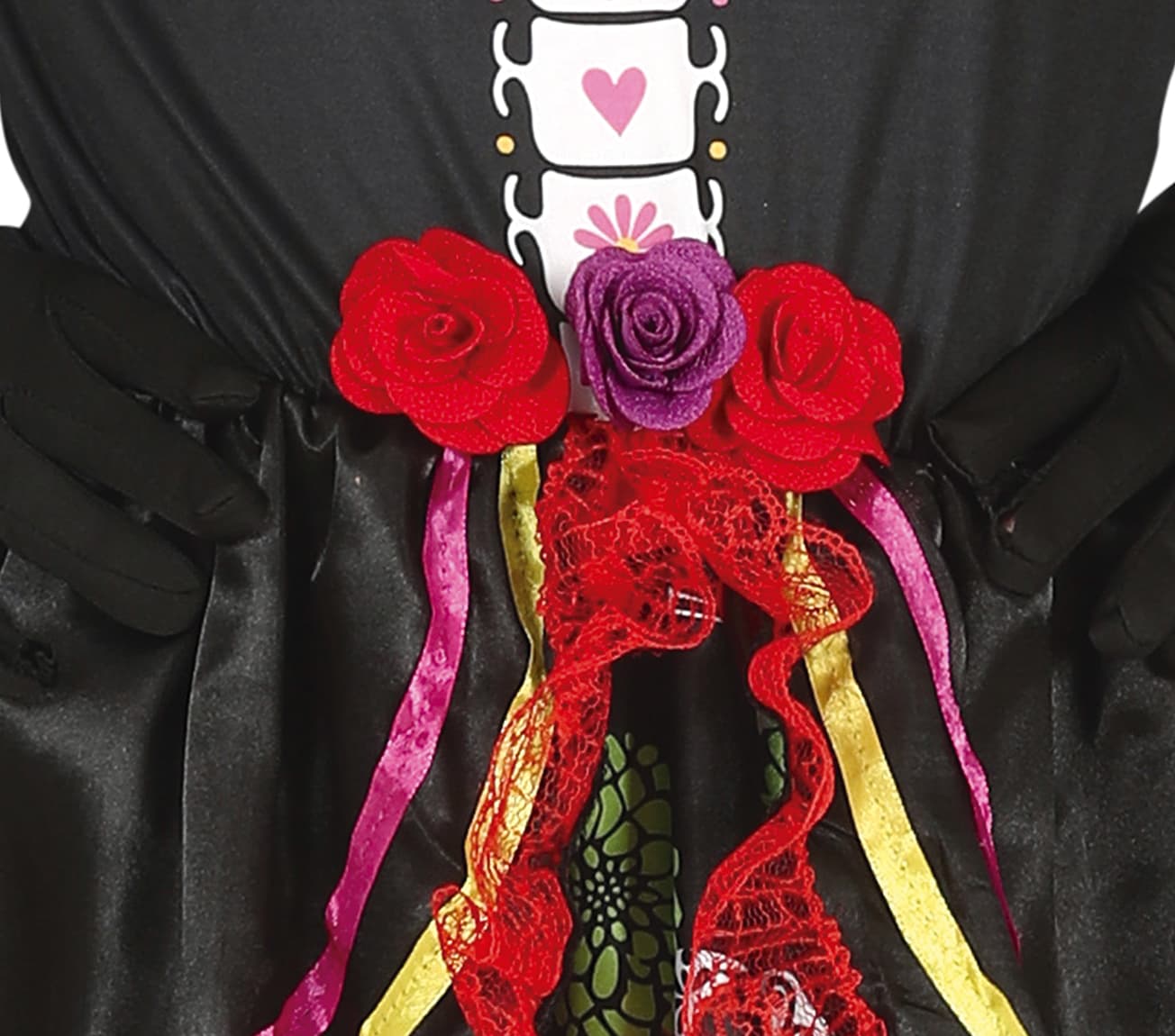 Catrina – kostume til piger, sort og flerfarvet, model 77686