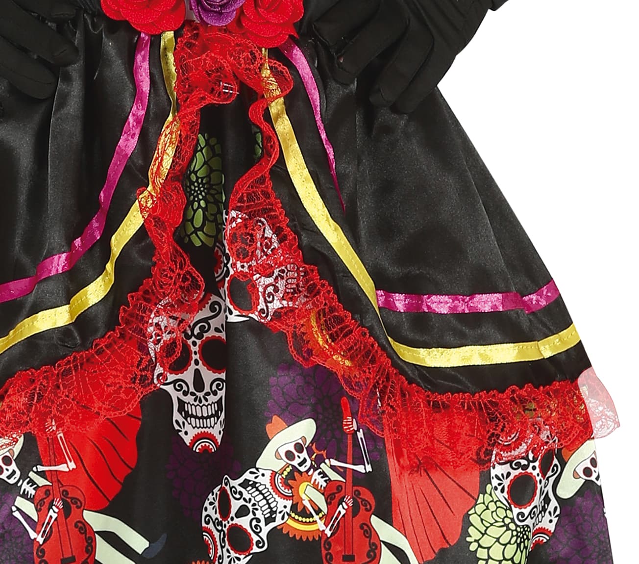 Catrina – kostume til piger, sort og flerfarvet, model 77686