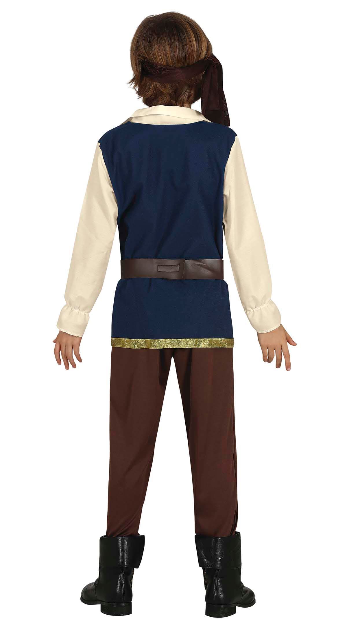 Pirat – kostume til drenge, brun og beige