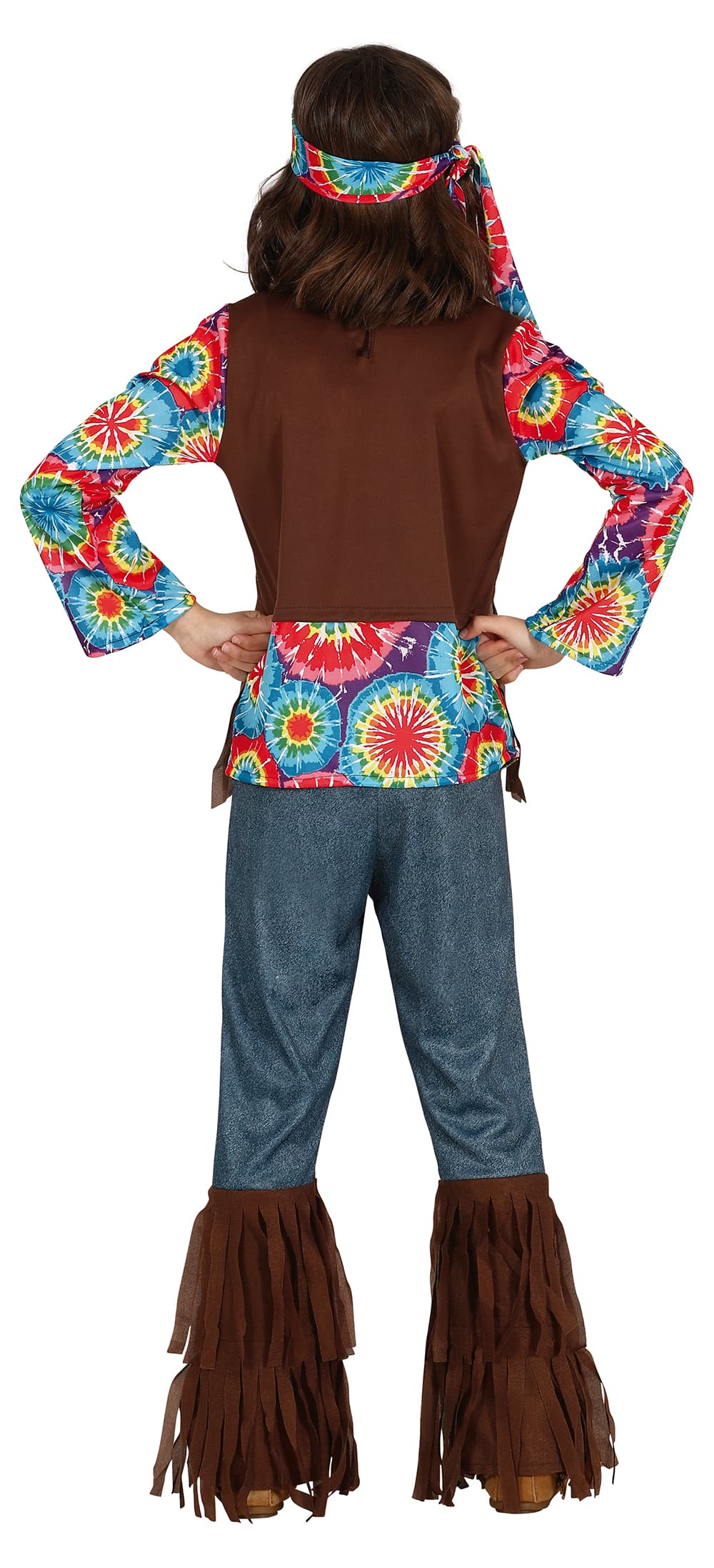 Hippie – kostume til piger, flerfarvet, model 77751