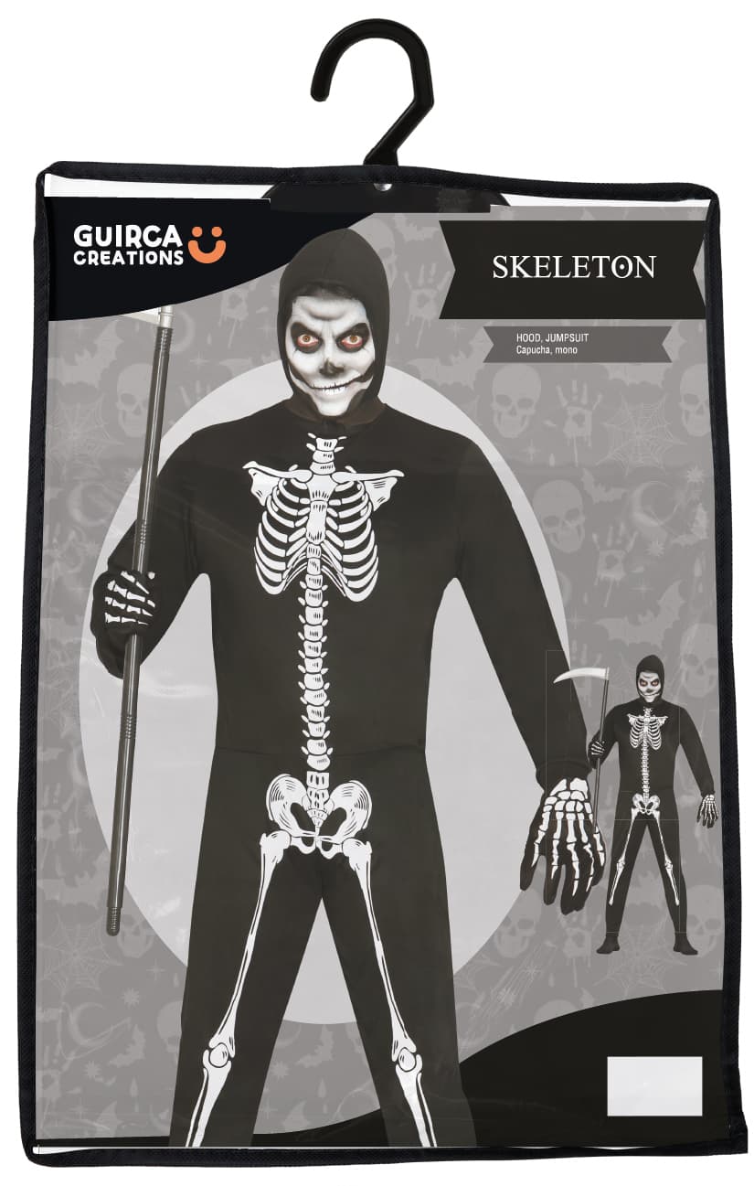 Skelet – kostume til børn og voksne, model 77919